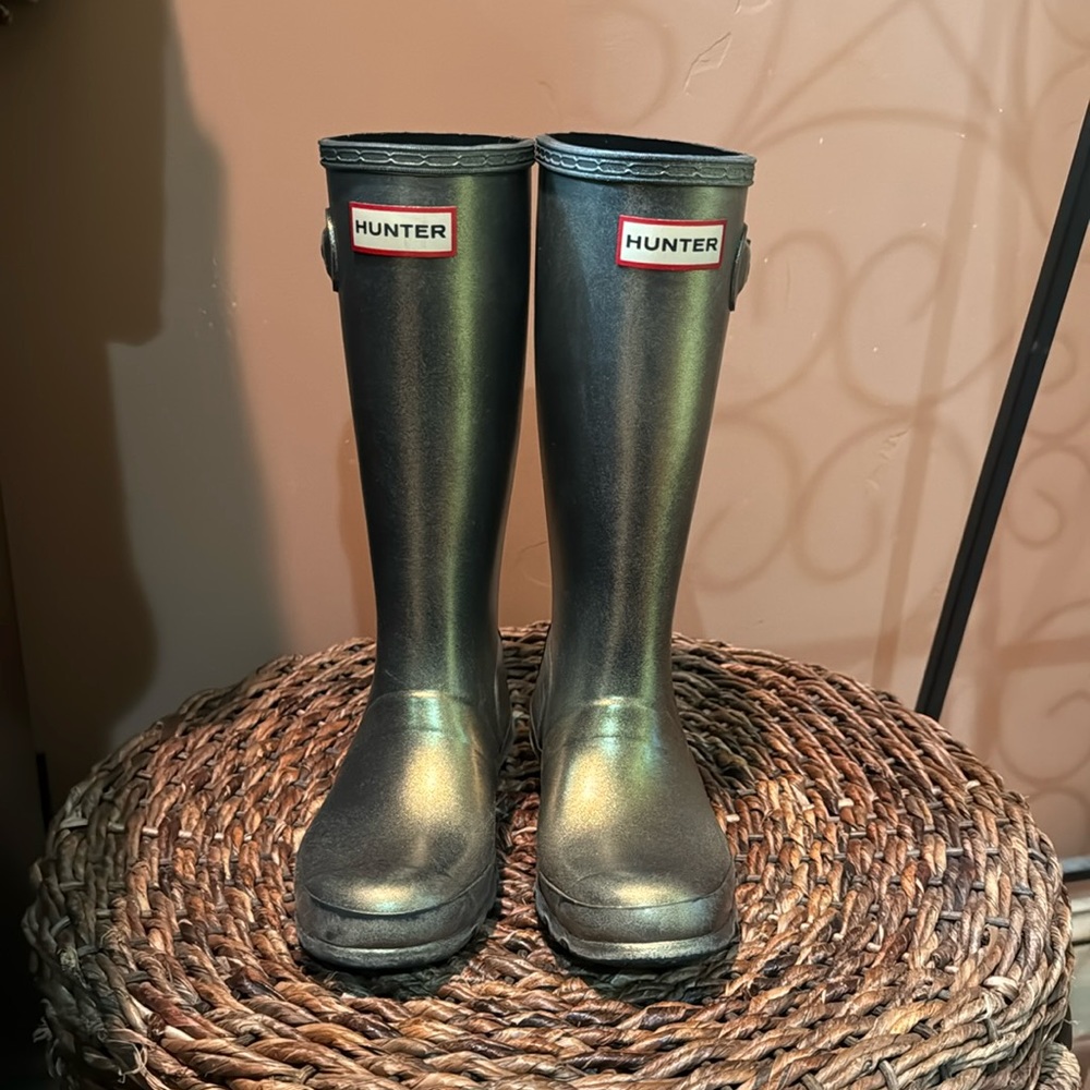 Girls Hunter Rain Boots Gold